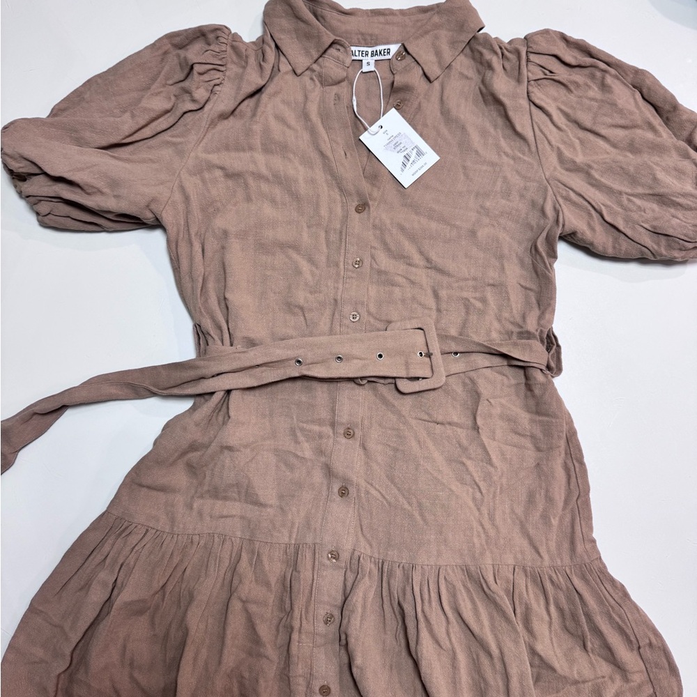 Walter Baker Tan Collared Dress